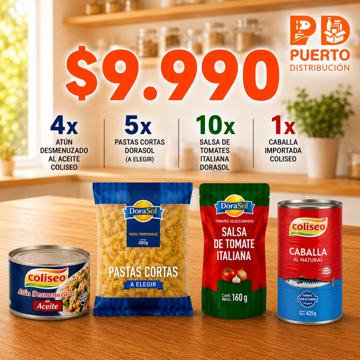 Promo 4 — Pasta + Conservas + Salsas Chica