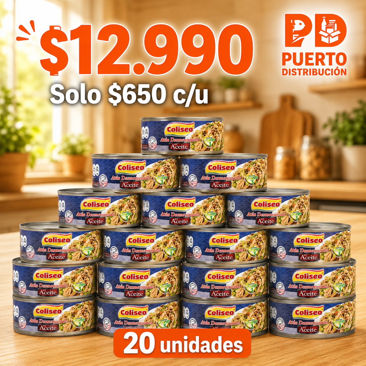 Pack Atún Desmenuzado al Aceite Coliseo — 20 unidades