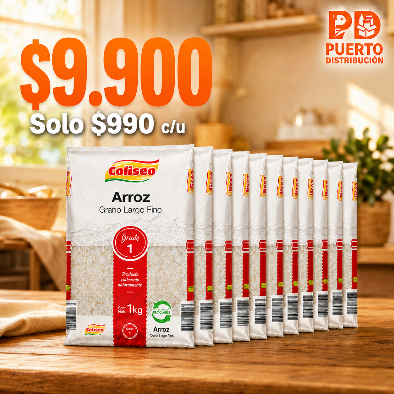 Pack Arroz Coliseo — 10 unidades