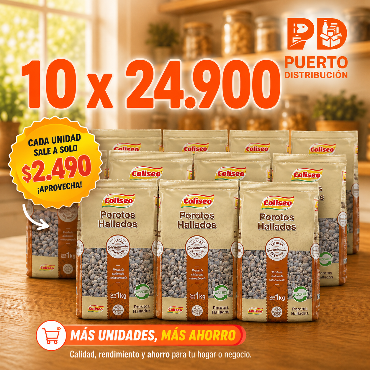 Pack Poroto Hallado Coliseo — 10 unidades